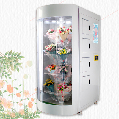 Φρέσκια LCD cOem μηχανή πώλησης λουλουδιών ODM με το διαφανές ράφι